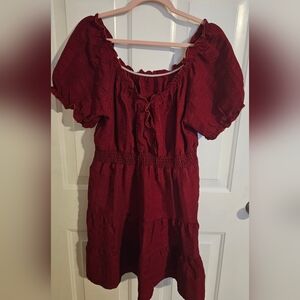 SHEIN Curve Red Dress